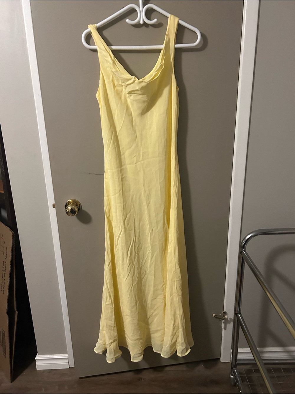 Reformation pastel Yellow Slip Maxi Dress - Elegant Lightweight Summer Dress